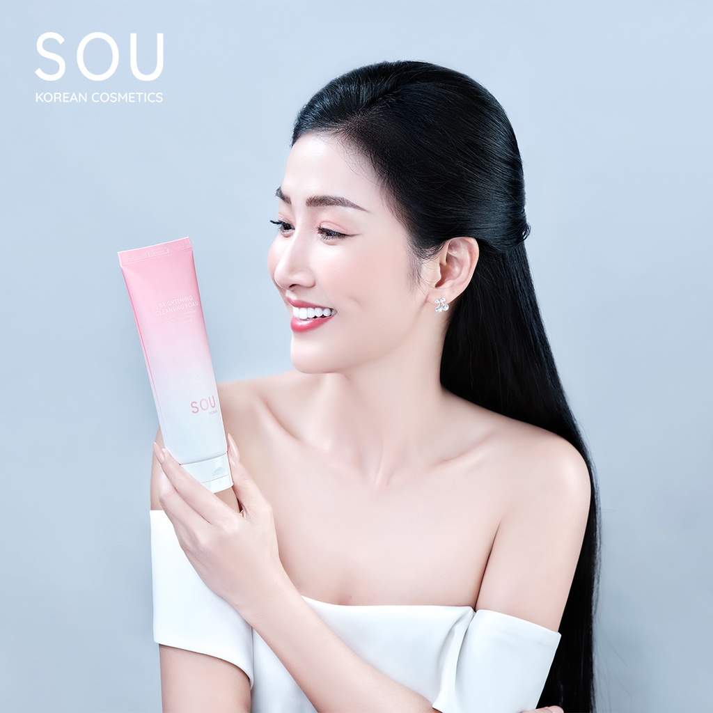 Sữa Rửa Mặt Dưỡng Trắng Da SOU - SOU Brightening Cleansing Foam 150g