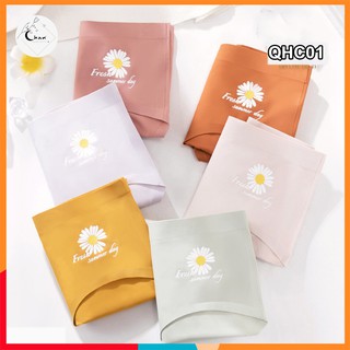 Quần lót nữ không đường may chất lạnh họa tiết hoa cúc co giãn đa chiều-Chan Underwear