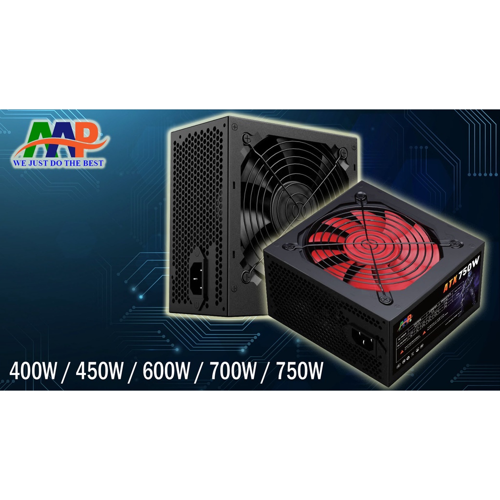 Nguồn máy tính AAP 750W Chính hãng  - FAN ĐỎ