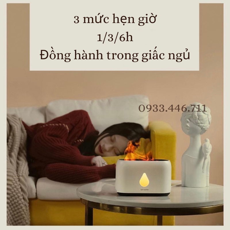 Máy phun sương tạo độ ẩm nano Xiaomi Nathome Máy khuếch tán tinh dầu cao cấp đèn ngọn lửa 200ml Breo Market