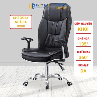 Ghế xoay văn phòng Phát Phát ngả da, ghế xoay da làm việc văn phòng chính hãng - GX08