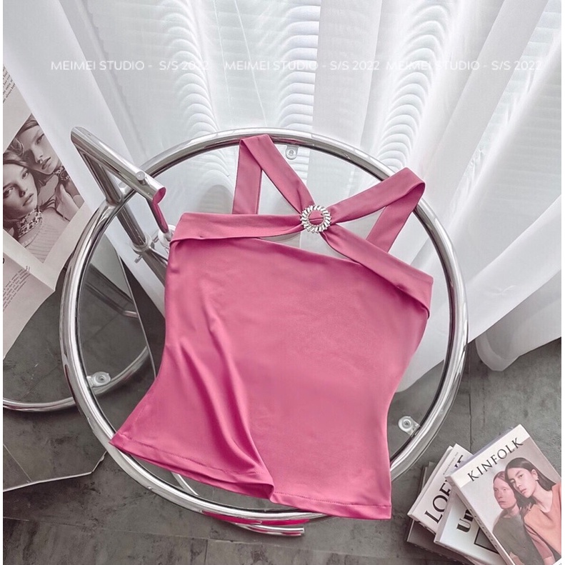 Áo quây cổ yếm kèm tag