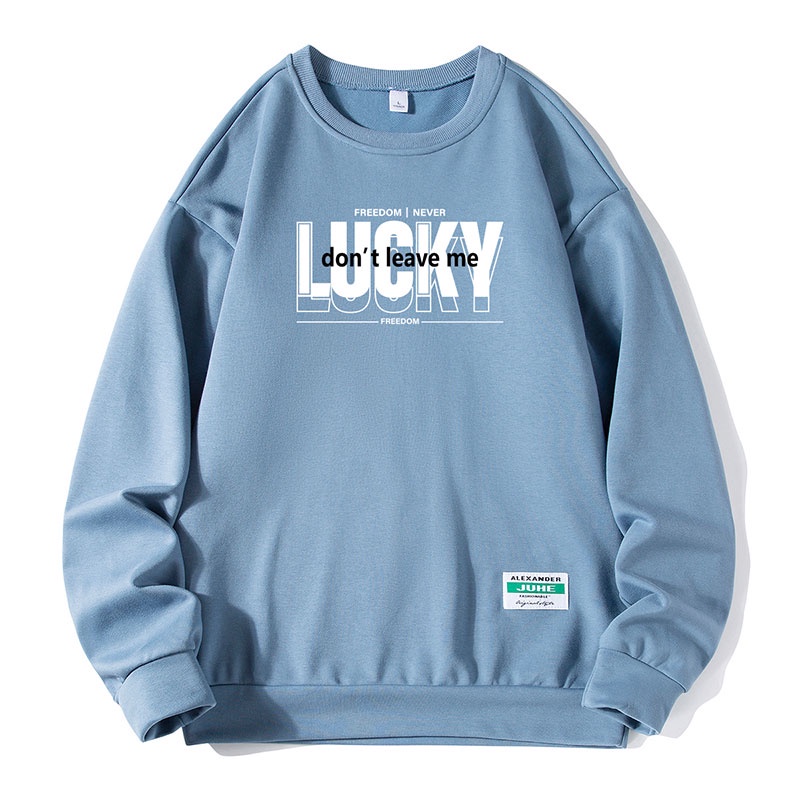 Áo Nỉ Dài Tay Cổ Tròn Form Rộng Thời Trang Xu Hướng Trẻ Trung Cho Nam