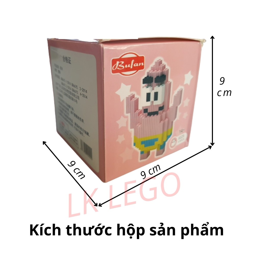 Lego PATRICK STAR đáng yêu, phim Chú Bọt Biển Tinh Nghịch SpongeBob SquarePants - LK LEGO