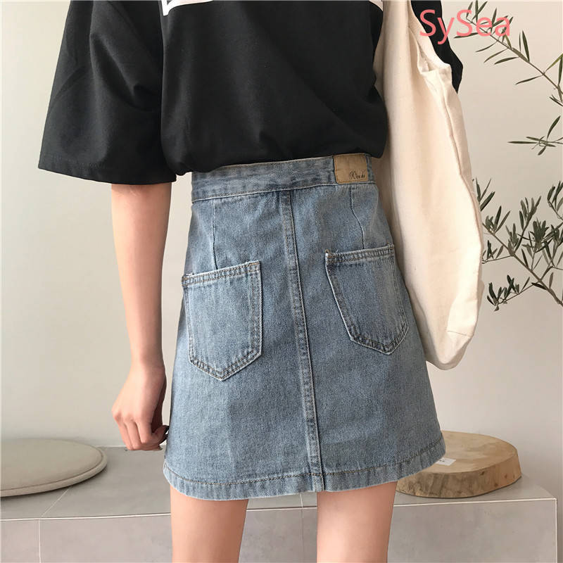 Chân Váy Jeans Dáng Chữ A Phong Cách Hàn Quốc Dành Cho Nữ | BigBuy360 - bigbuy360.vn