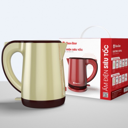 Ấm siêu tốc đun nước 1,7L Rạng Đông siêu bền, 2 lớp, RD-AST17ST1