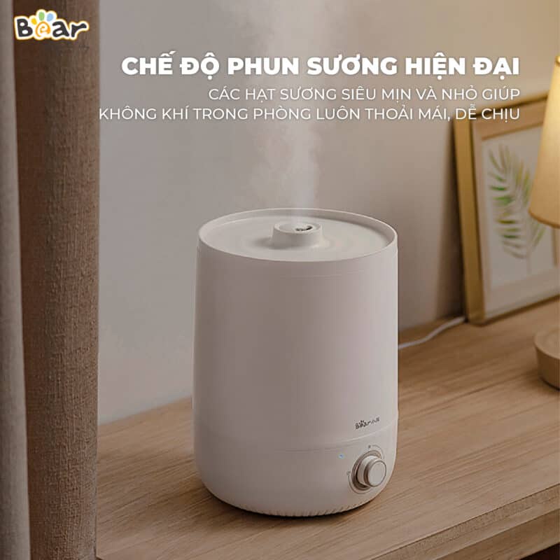 (BH 18 THÁNG) Máy Phun Sương Tạo Ẩm Bear Làm Mát Không Khí, Bộ Lọc Ion Bạc Diệt Khuẩn, Tiết Kiệm Năng Lượng JSQ-C45U1