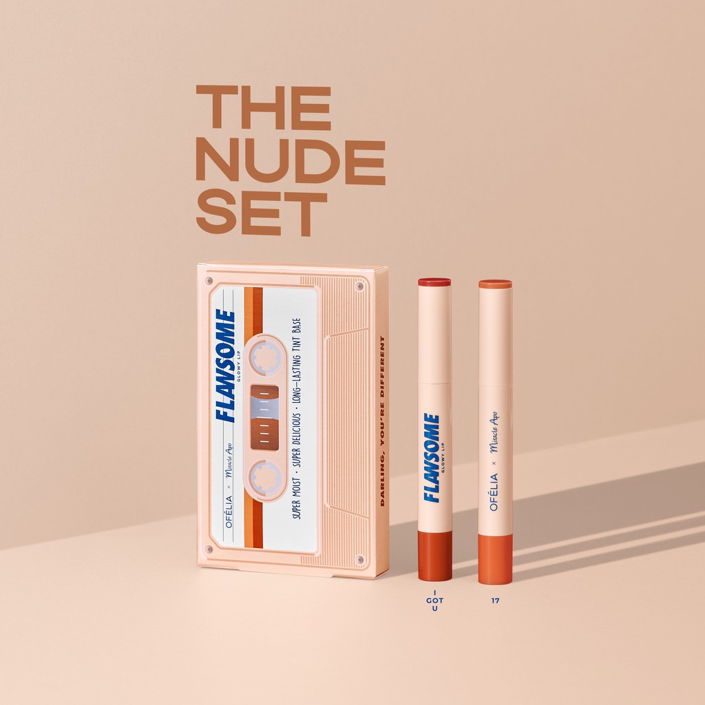 Set Son Sáp Tint Bóng OFÉLIA FLAWSOME Glowy Lip (2cây x 2g) | BigBuy360 - bigbuy360.vn