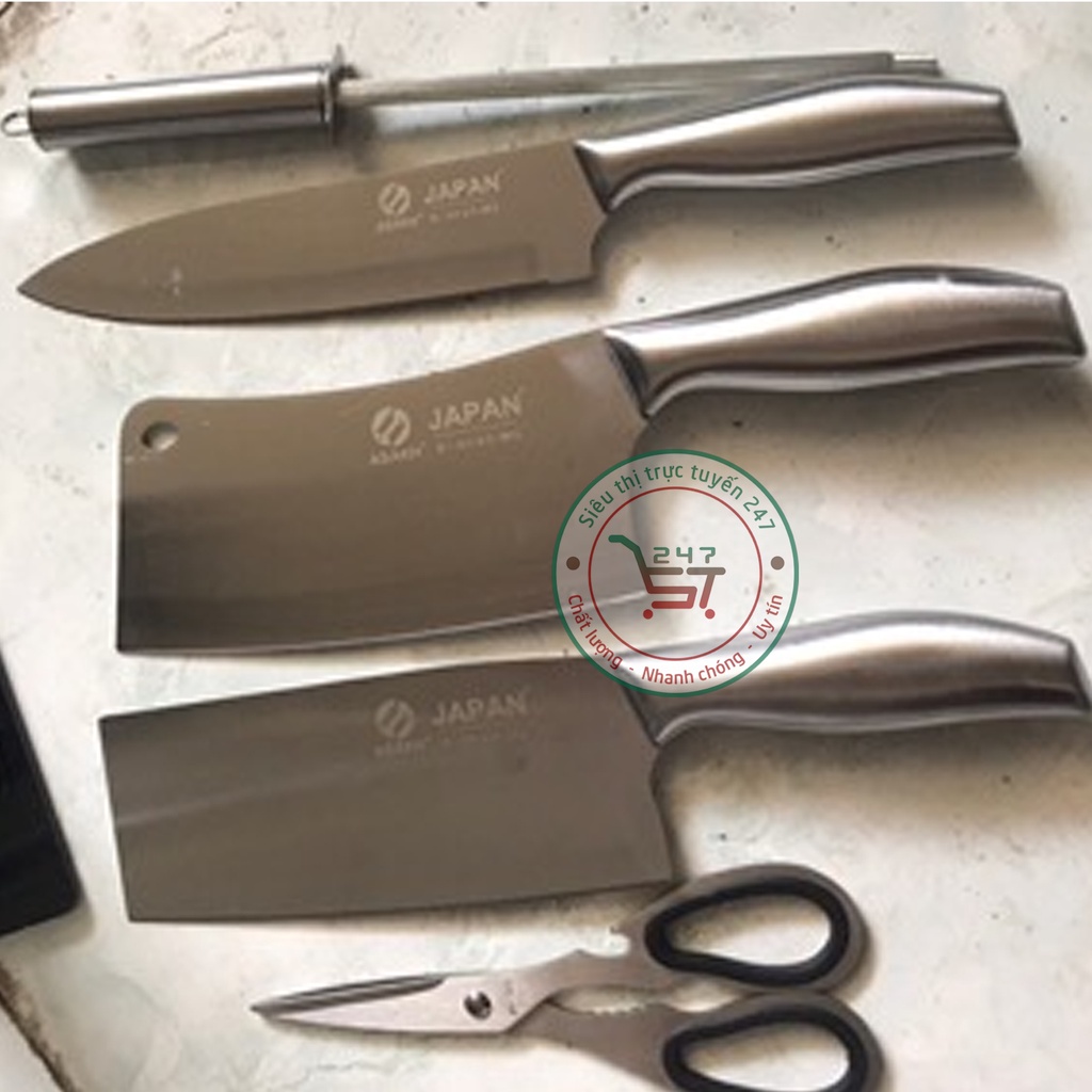 Bộ dao Nhật Asakh 5 món Bộ dao làm bếp tiện dụng trong gia đình