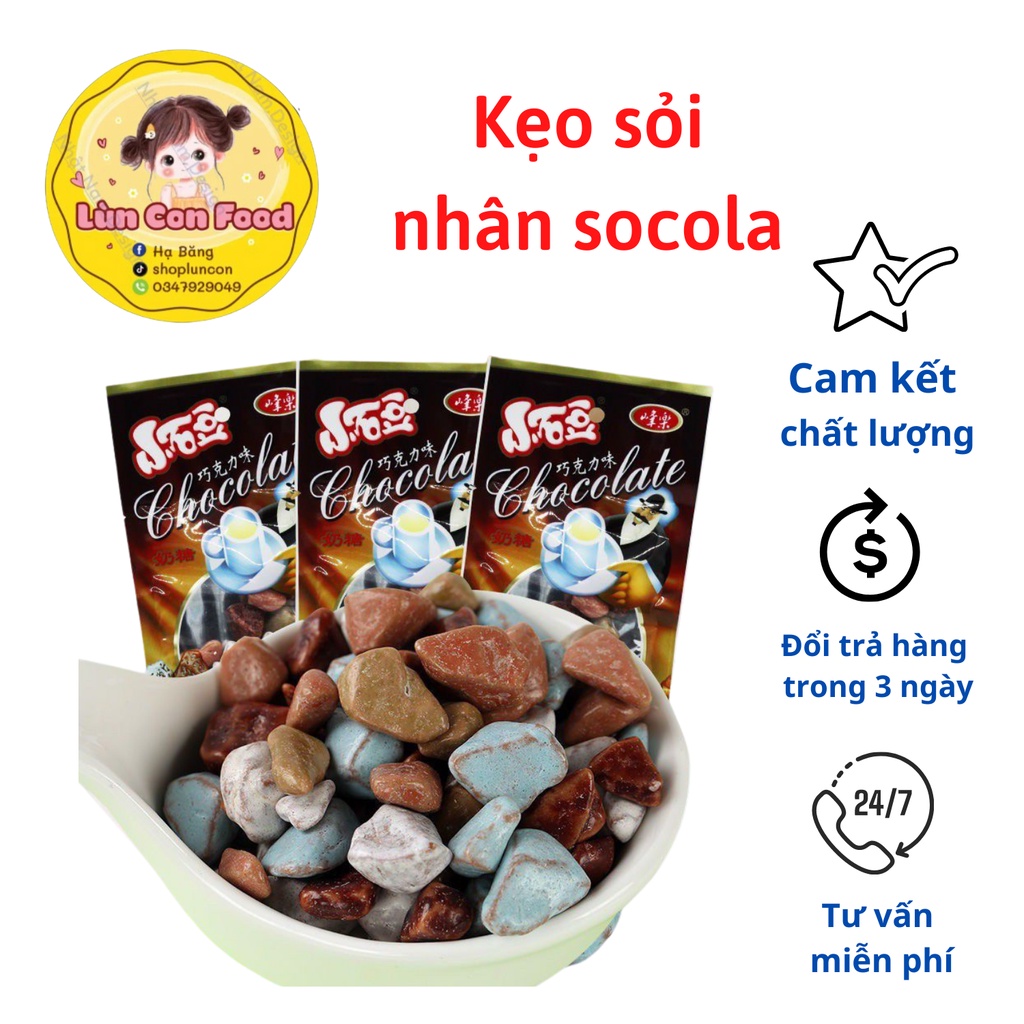 Kẹo sỏi socola gói nhỏ 16gr ❤️ FREE SHIP ❤️ Lùn Con Food