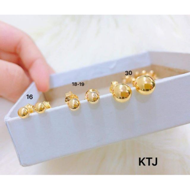 Bông tai nụ bóng tròn 3li 5li 7li