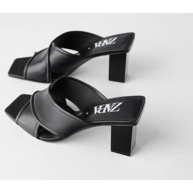 Guốc da cao gót Zara tqxk