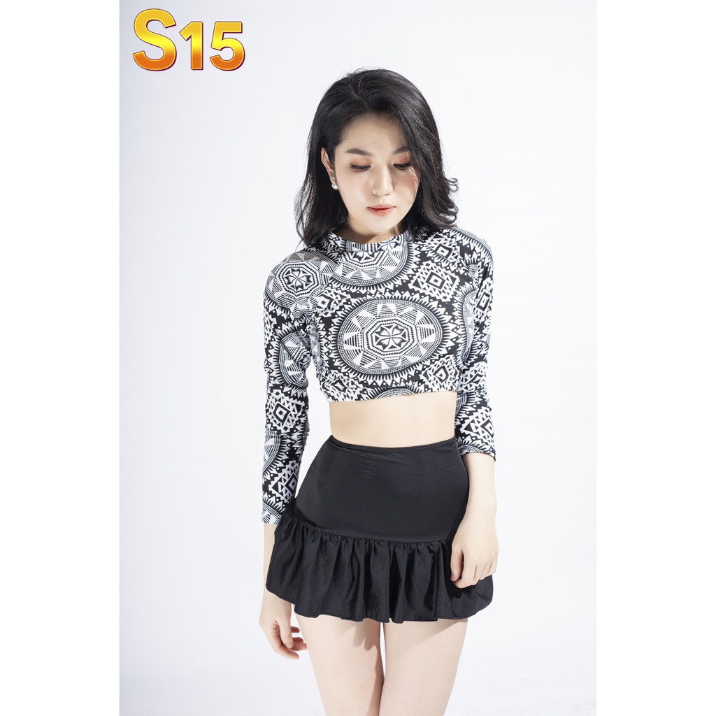 Bộ Áo Tắm Nữ Dài Tay Dáng Thể Thao Che Nắng Thời Trang | BigBuy360 - bigbuy360.vn