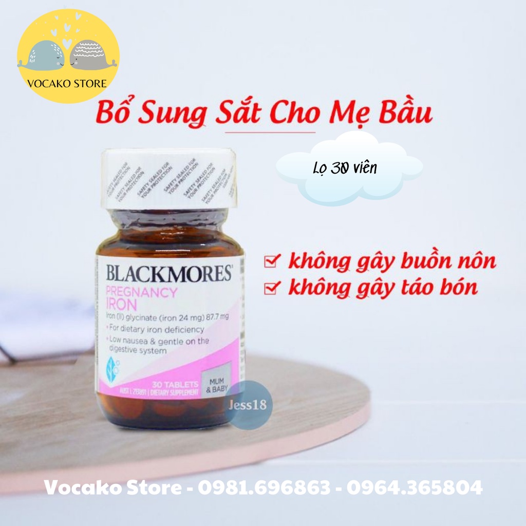 Blackmores Iron for woman - lọ 30 viên - Mẫu mới 2021