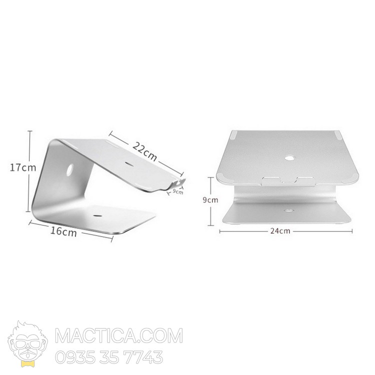 Đế Nhôm Tản Nhiệt Điều Chỉnh Tầm Nhìn cho MacBook - Nhôm - Silver