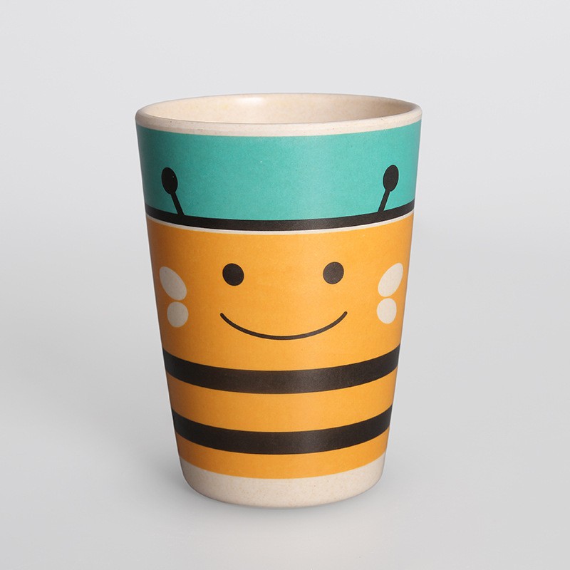 Set Khay Ăn Dặm Cho Bé, 5 món, sợi tre an toàn cho sức khỏe, nhiều họa tiết ngộ nghĩnh