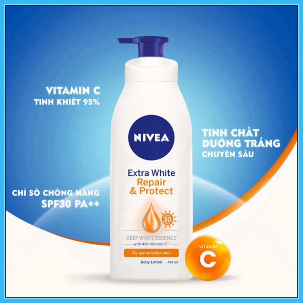 Bộ đôi Sữa dưỡng thể trắng da Ngày & Đêm NIVEA 350mlx2 Npp Vy Store