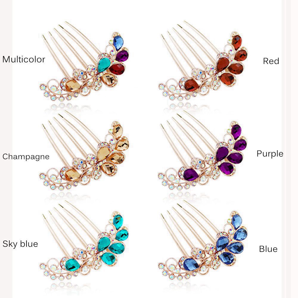 Lược cài tóc softness bằng hợp kim/ kim tuyến nhiều màu sắc tuỳ chọn