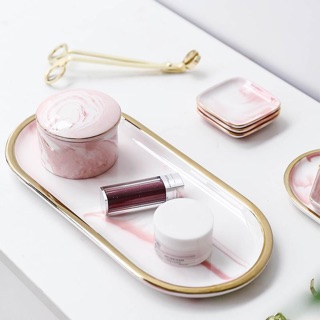 Đĩa gốm vân đá decor / chụp ảnh sang trọng Rubyhouse68