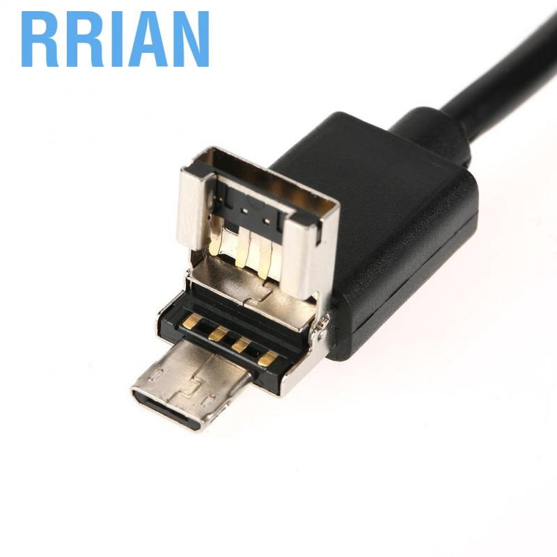 Thiết bị nội soi USB OTG dài 5m màu đen kèm camera 2MP chống thấm nước dành cho đường ống / ô tô