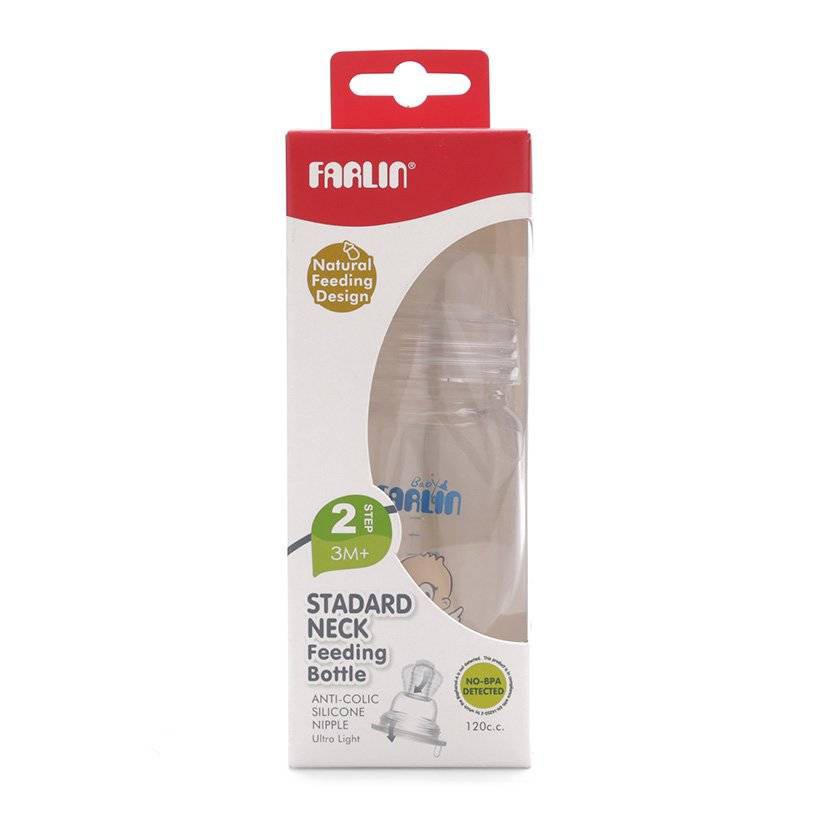 Bình Sữa Bằng Nhựa Farlin TOP- 848 Cổ Nhỏ 120cc