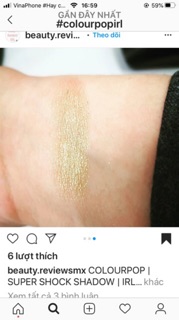 Phấn mắt Colourpop super shock eyeshadow ultra glitter màu irl auth