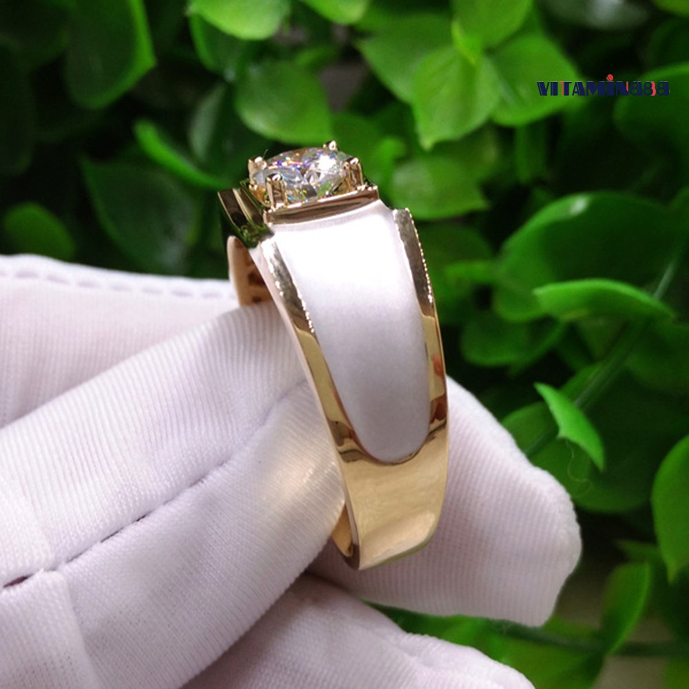 Nhẫn Mạ Vàng 18k Thiết Kế Đơn Giản Cho Nam