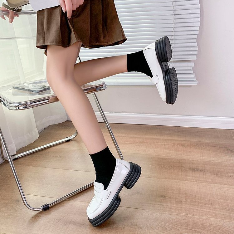 Giày Da Đế Dày Phong Cách Anh Quốc Thời Trang Cho Nữ