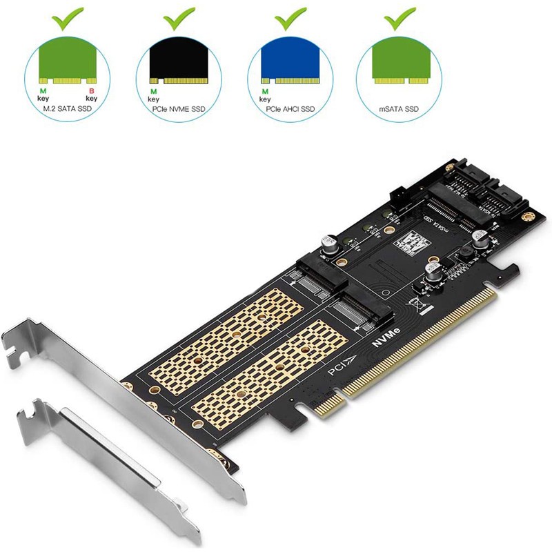 Thẻ Chuyển Đổi Ngff Và Msata Ssd 3 Trong 1 M.2 Nvme Sang Pcie | WebRaoVat - webraovat.net.vn