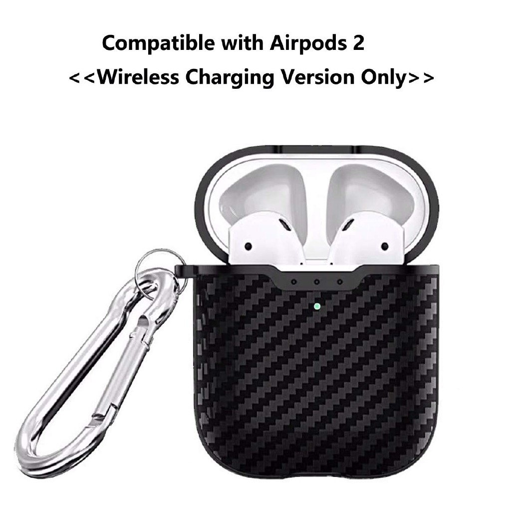 Vỏ bọc sợi cacbon bảo vệ hộp sạc tai nghe thích hợp cho Apple Airpods2