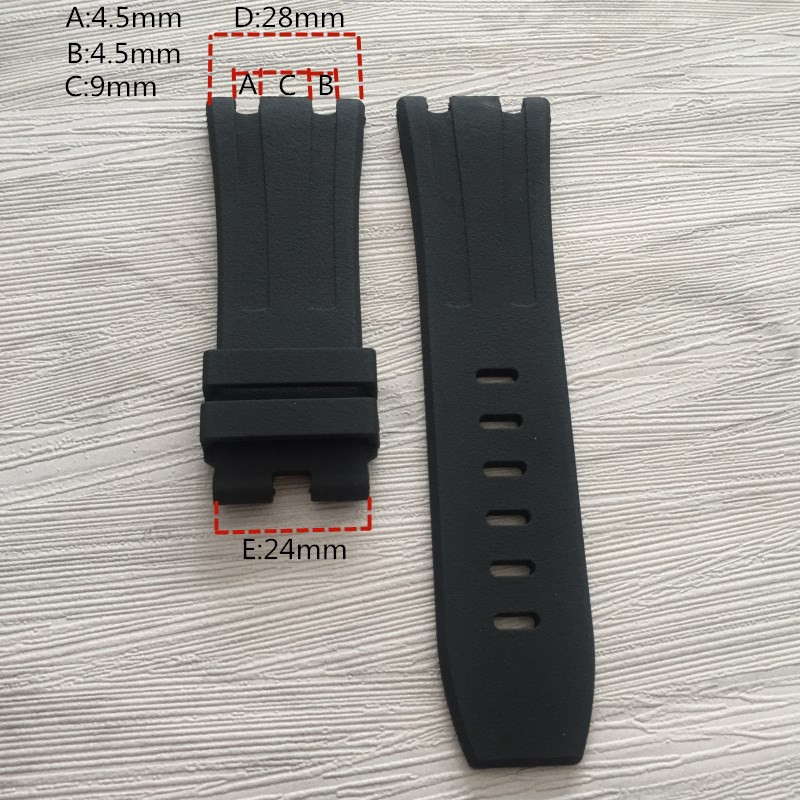 Dây đeo đồng hồ cao su silicon chống thấm nước và chống mồ hôi cho Audemars Piguet Royal Oak Offshore 26400