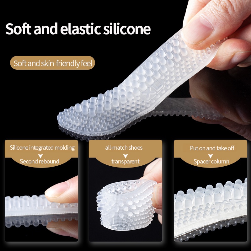 1 Cặp Đệm Silicone Lót Gót Chân Giảm Đau Chống Mòn