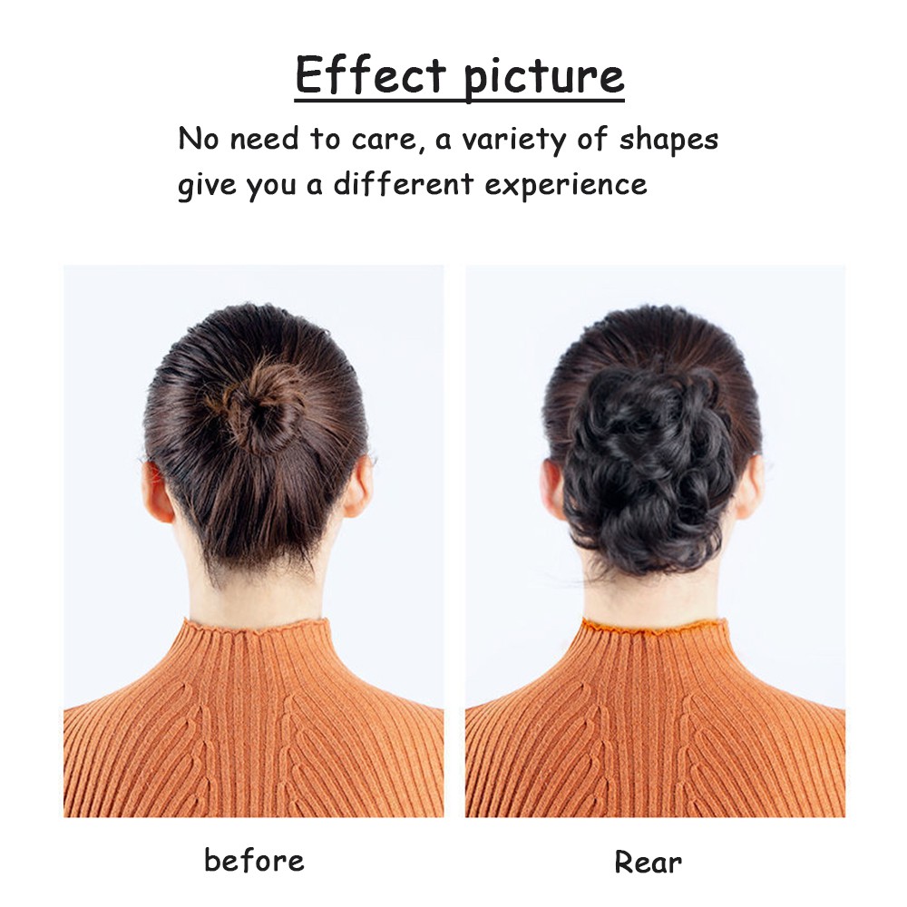 SmileFairyCC【COD &amp; Hàng Có Sẵn】Búi Tóc Giả Đuôi Ngựa Bằng Sợi Tổng Hợp Co Giãn Dành Cho Nữ