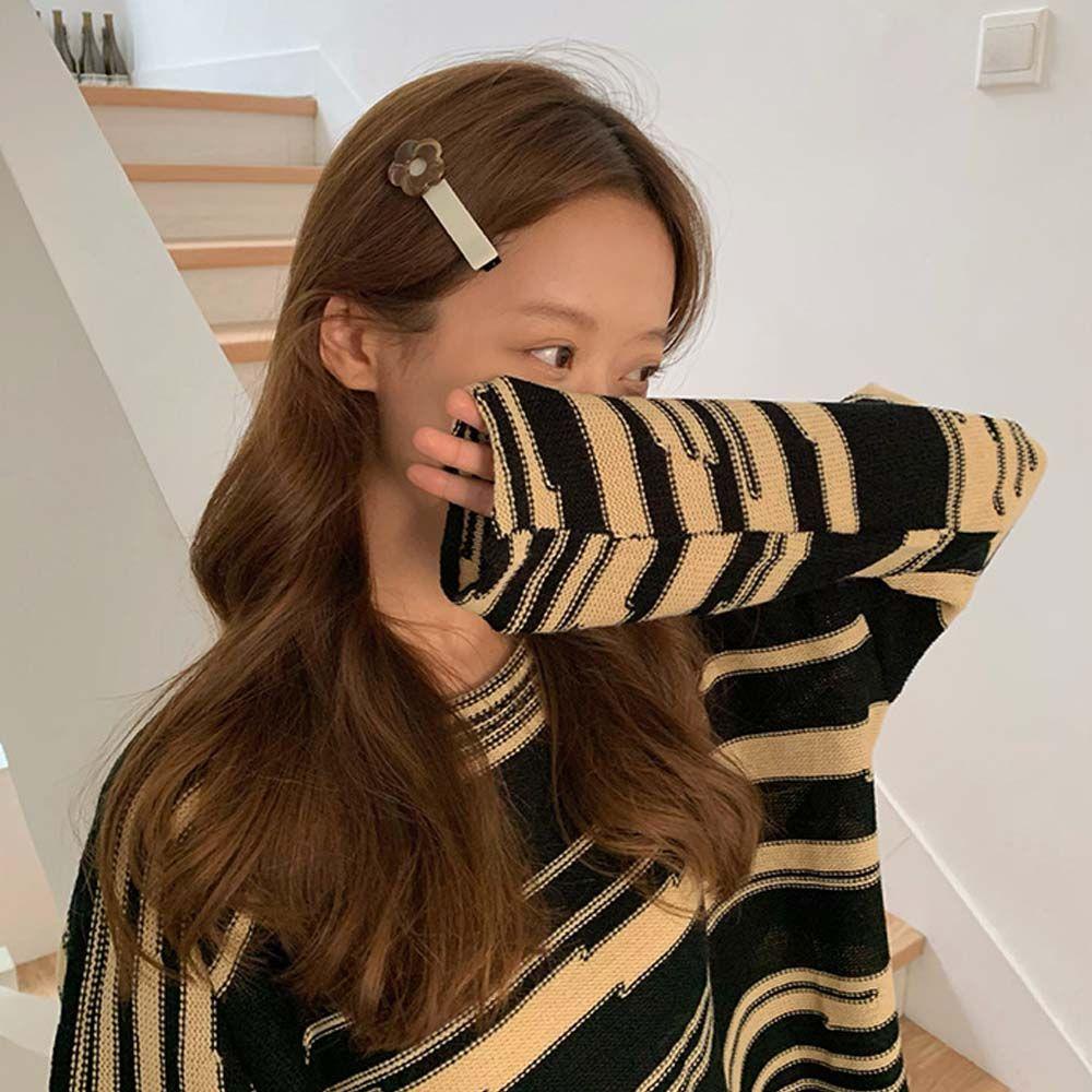 Kẹp Tóc Hình Hoa VANES1 Màu Sắc Ngọt Ngào Phong Cách Hàn Quốc Cho Nữ