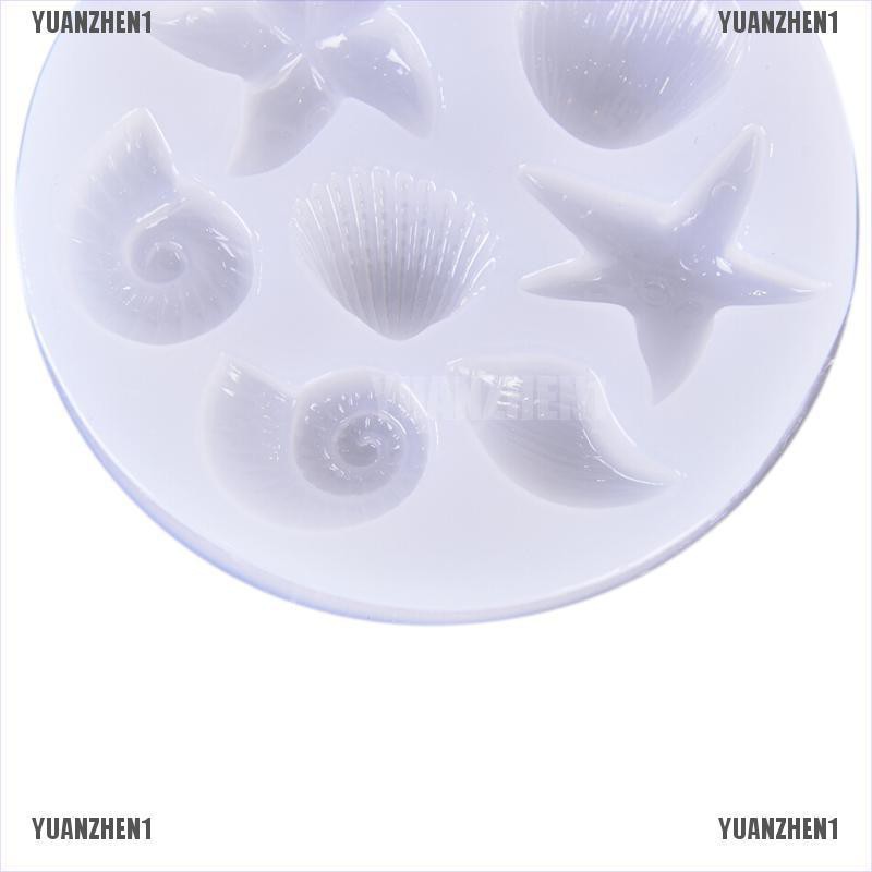 [YUANZHEN1] Khuôn Silicon Dẻo Hình Vỏ Sò Sao Biển / Động Vật DIY Charms