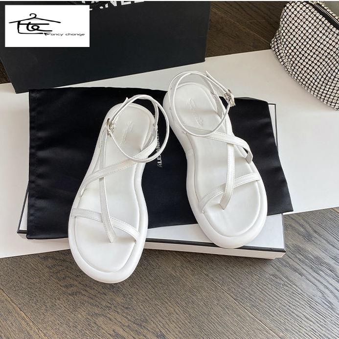 Set Giày Sandal Đế Mềm Chống Trượt Phong Cách Roman Thời Trang Mùa Hè Cho Nữ
