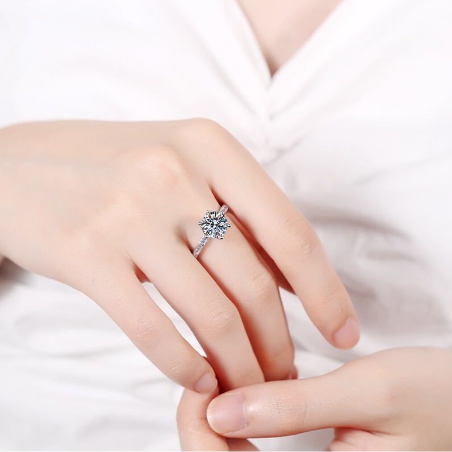 Nhẫn bạc S925 họa tiết tổ ong cổ điển