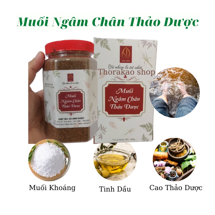 Muối ngâm chân thảo dược 550g, sản phẩm từ Hợp Tác Xã Sinh Dược