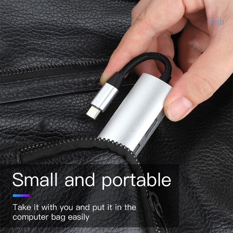 Bộ Chia 4 Cổng USB C 3.1 Tốc Độ Cao OTG Cho Macbook Pro Air PC