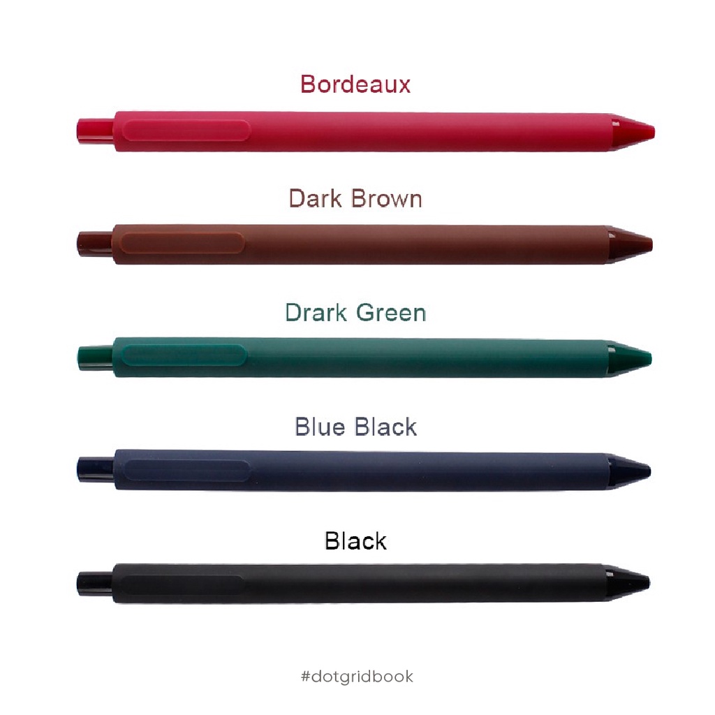 Ruột thay cho bút bi gel KACO PURE - Bộ 5 màu Retro ngòi 0.5mm