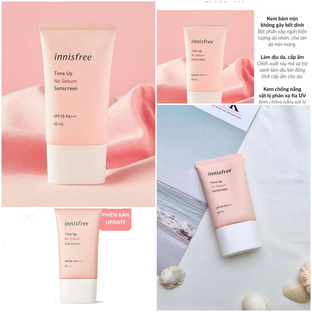 KEM CHỐNG NẮNG INNISFREE TONE UP NO SEBUM SUNSCREEN SPF 50 PA+++