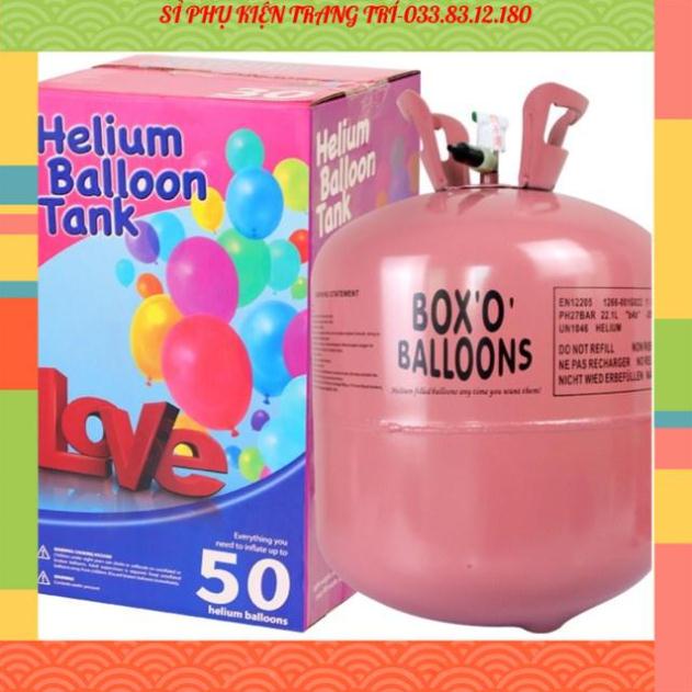 Free ship+Siêu rẻ (Sỉ siêu rẻ) Bình Khí Heli Bơm Bóng Bay Loại 22 lít (bơm được 50 quả)