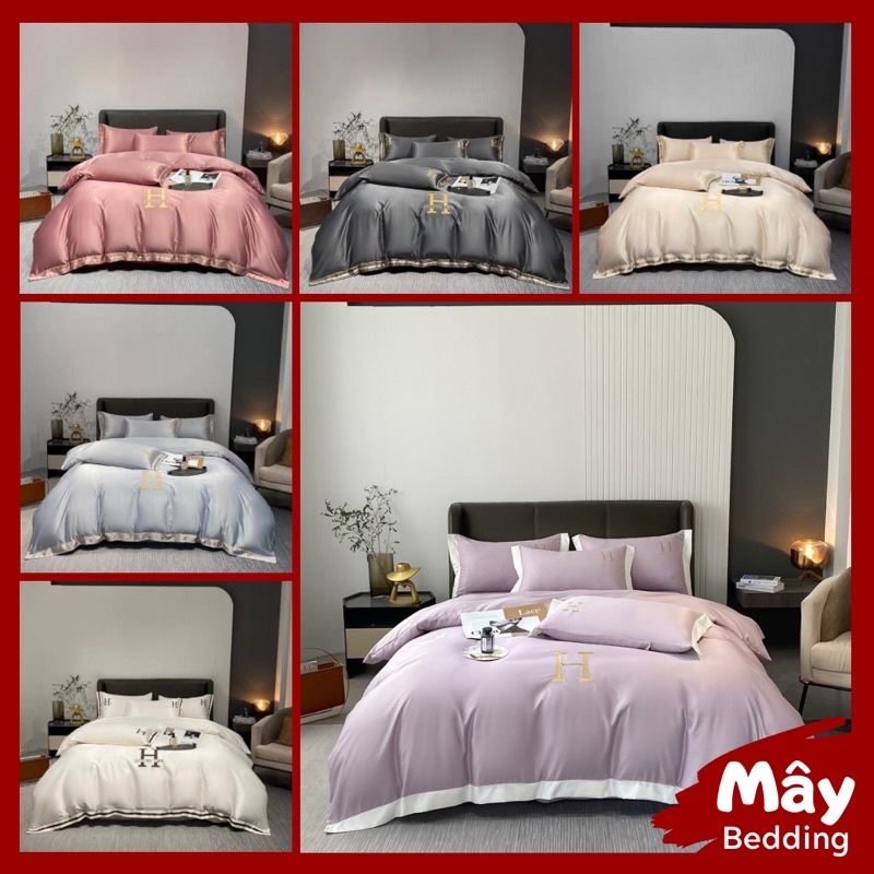 Bộ Chăn Ga Gối Phi Lụa Cao Cấp MÂY BEDDING