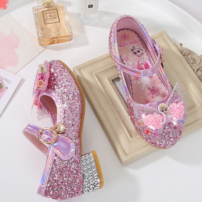 Giày cao gót công chúa elsa cao cấp cho bé gái siêu đáng yêu