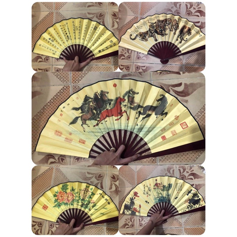 Quạt vải thư pháp size