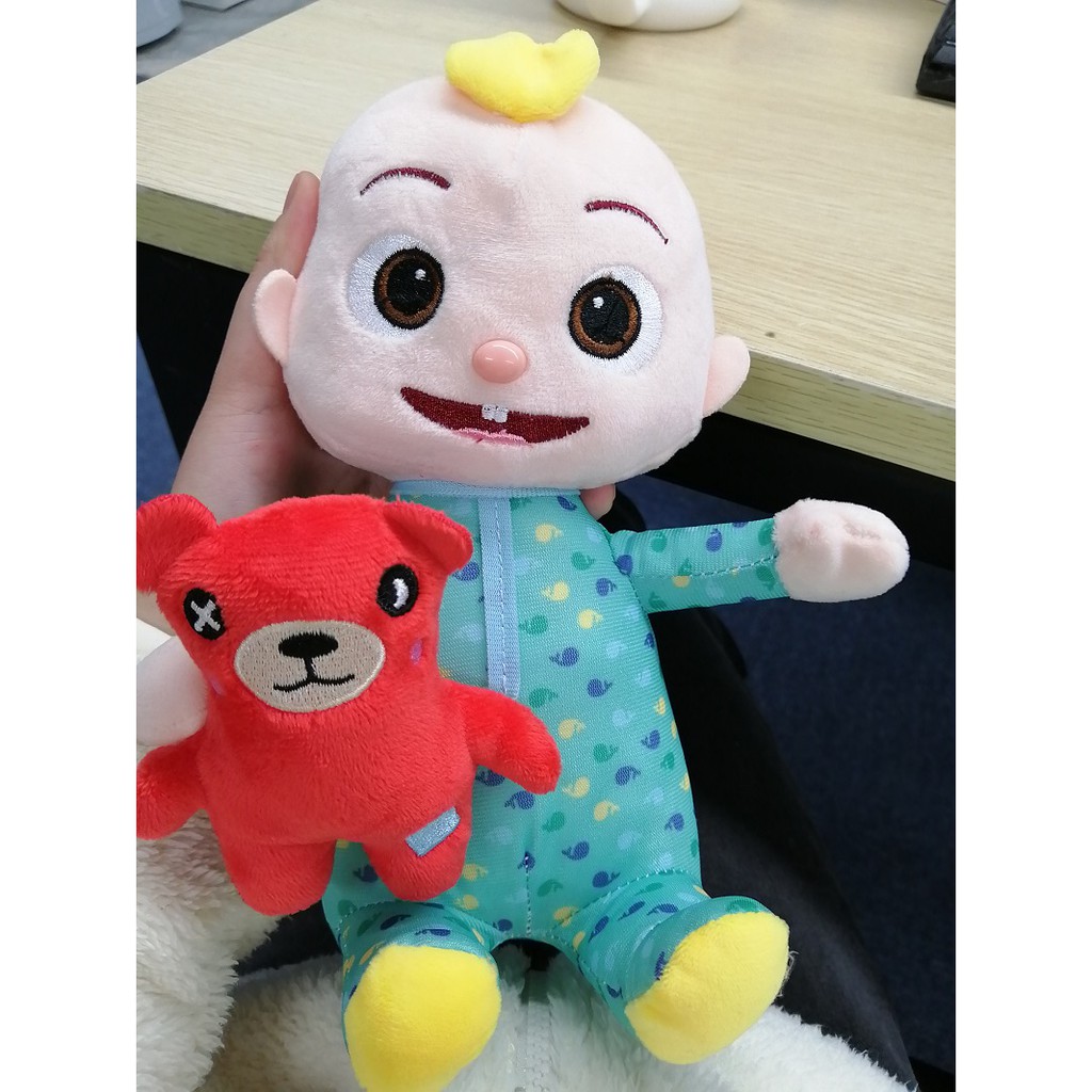 【Singing JJ】Cocomelon JJ Plushie Toy Baby Stuffed Doll Bedtime with 7English Songs Soft Plush Toy for Babies Kids Gifts Baby Educational Toys