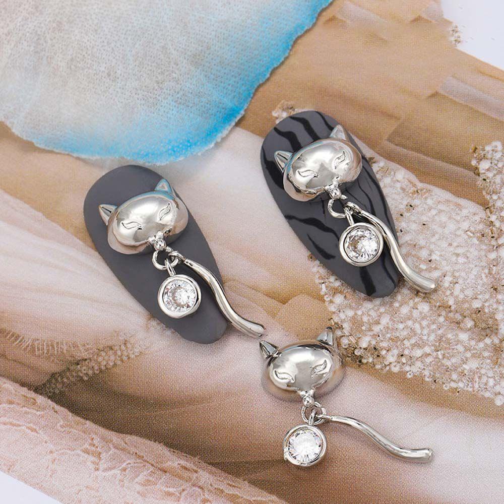 Phụ Kiện Trang Trí Móng Tay Hình Gấu 3D Sang Trọng DIY|Hạt Đá Zircon Trang Trí Móng Tay Nghệ Thuật