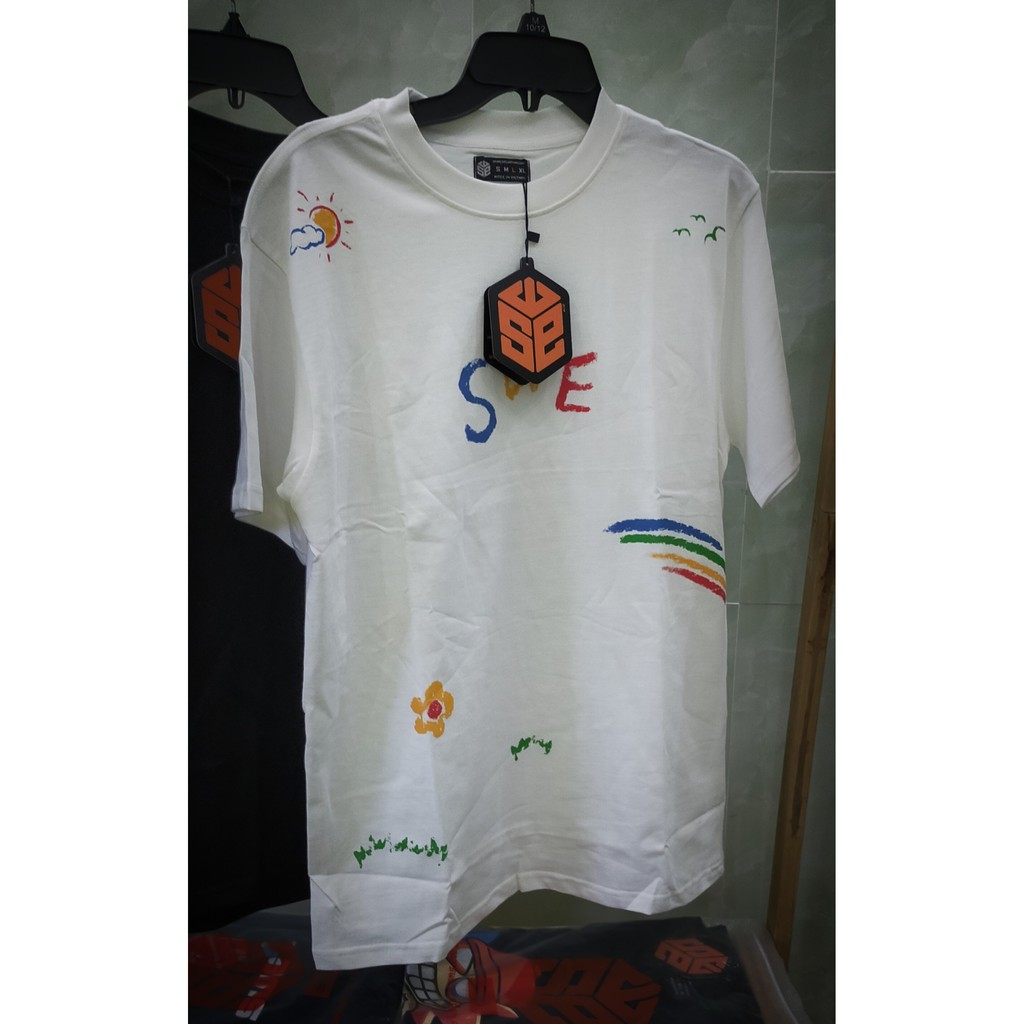 Áo thun tay lỡ from rộng oversize local brand swe chính hãng full tag phông unisex CRAYON