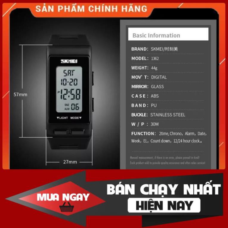 Hàng Cao Cấp -  Đồng hồ thể thao chống nước Skmei 1362 dành cho nam- Hàng Nhật chính hãng - lỗi 1 đổi 1