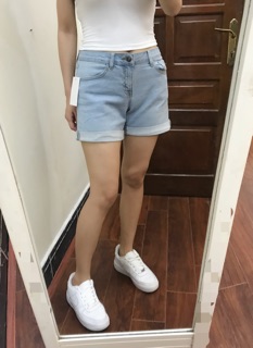 Short jean gập gấu